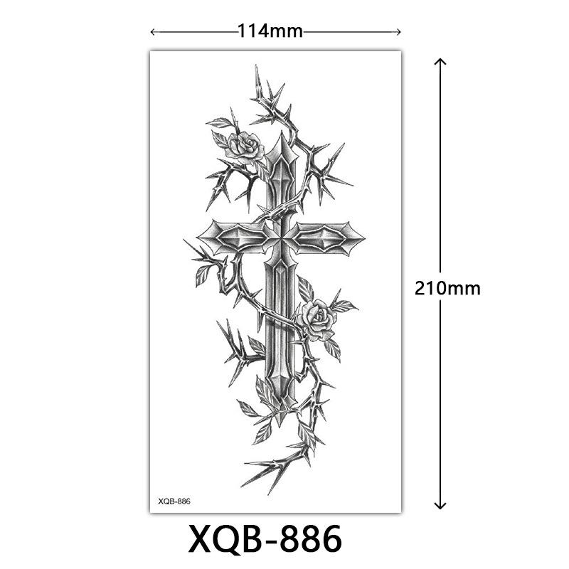 Small Full Arm Tattoo Sticker, Flower Letters, Plain Flower Tattoo Sticker Tattoo