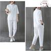 Summer Comfortable Women's Cotton-Linen Two Pieces Suit Sets Classic