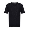 FERRAROMILANO Front Fine Texture Round Knit Navy (Amsftsr20149)