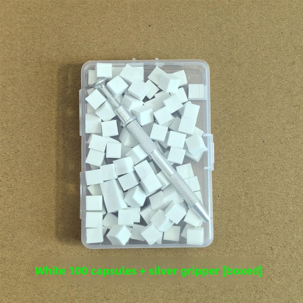 

Nail Sponge Metal Grabber with 100 Pcs Mini Replaceable Nail Sponges Blocks for Ombre Nail Art Sponges Nail Art Tools