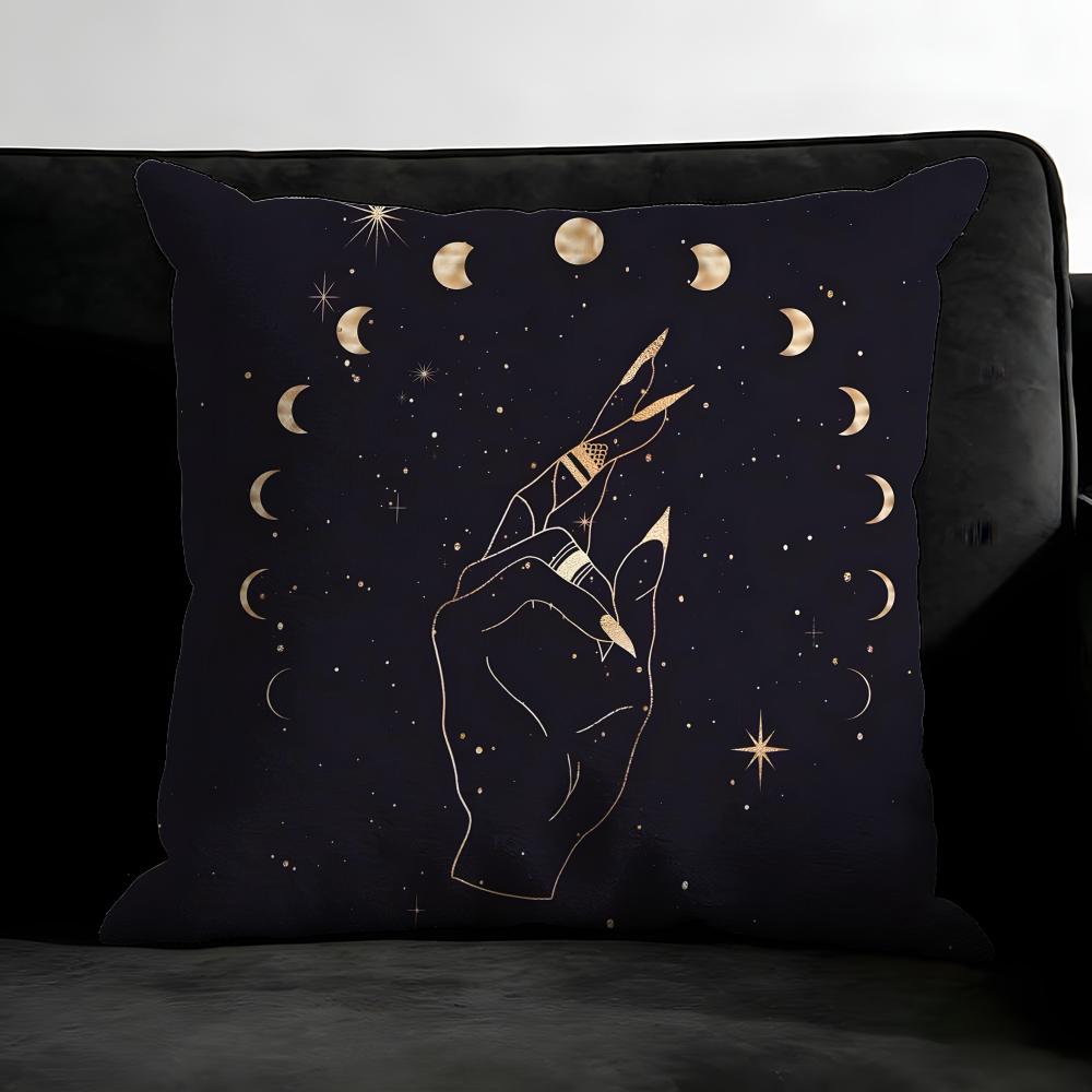 C-Celestial H-Hands Art Print Cushion Cover Pillowcase Ultra Soft Skin Friendly Fabric Cloud Like Comfort & Concealed Zipper
