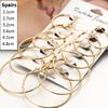 6Pairs /12Pairs Punk Hoop Earrings Set Big Circle Earrings Jewelry For Women Girls Steampunk Ear Clip Punk Earring Ear Ring