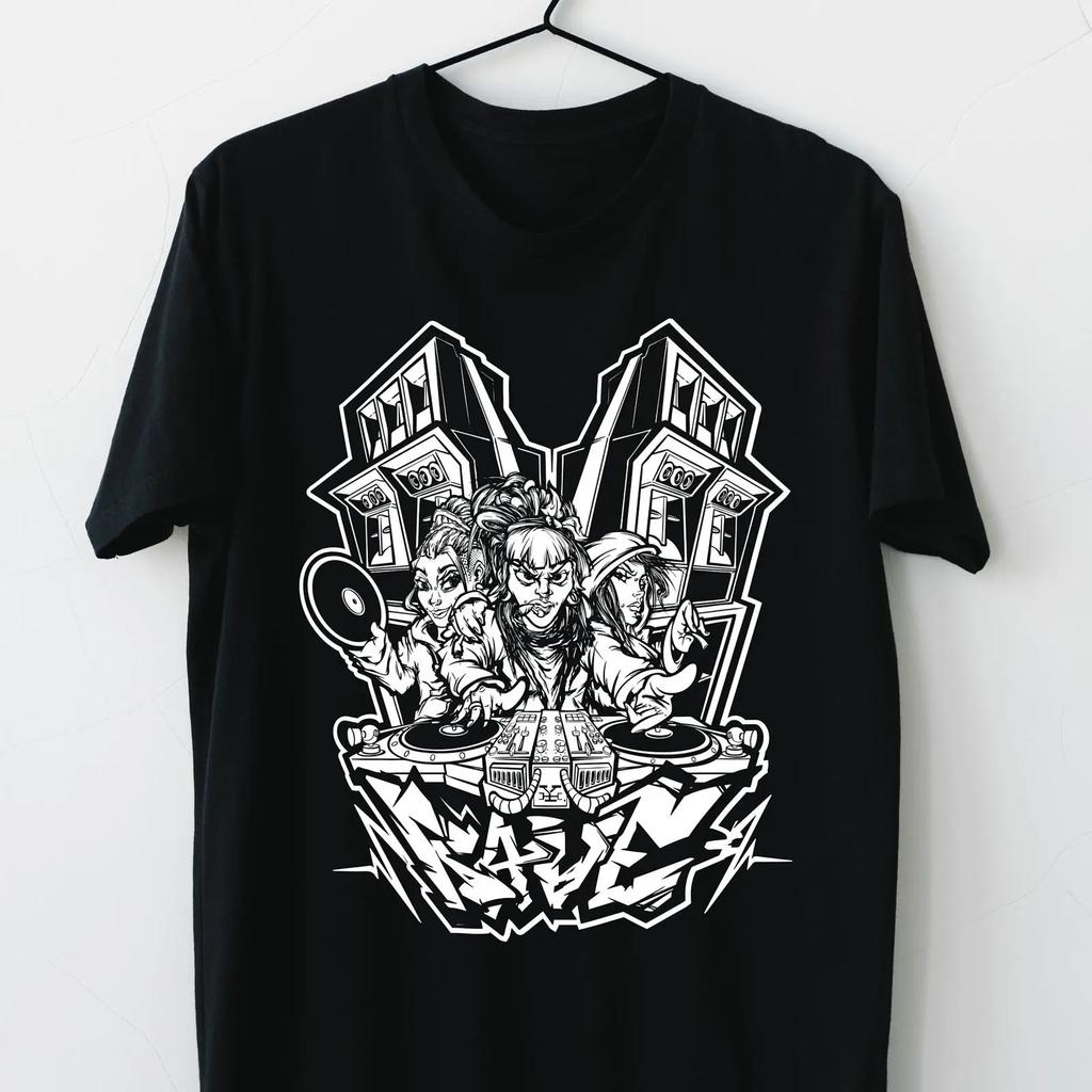 Rave Soundsystem T shirt vintage Washed streetwear Slightly graphic Casual Comfortable Stylish Top For Everyday Wear Soft homme