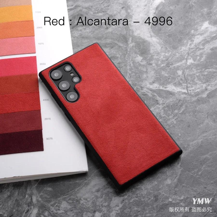Luxury Alcantara Phone Case for Samsung Galaxy S25 Ultra S24 S23 Plus S22 S21 S20 FE Note10 Note 20 Business Suede Leather Case