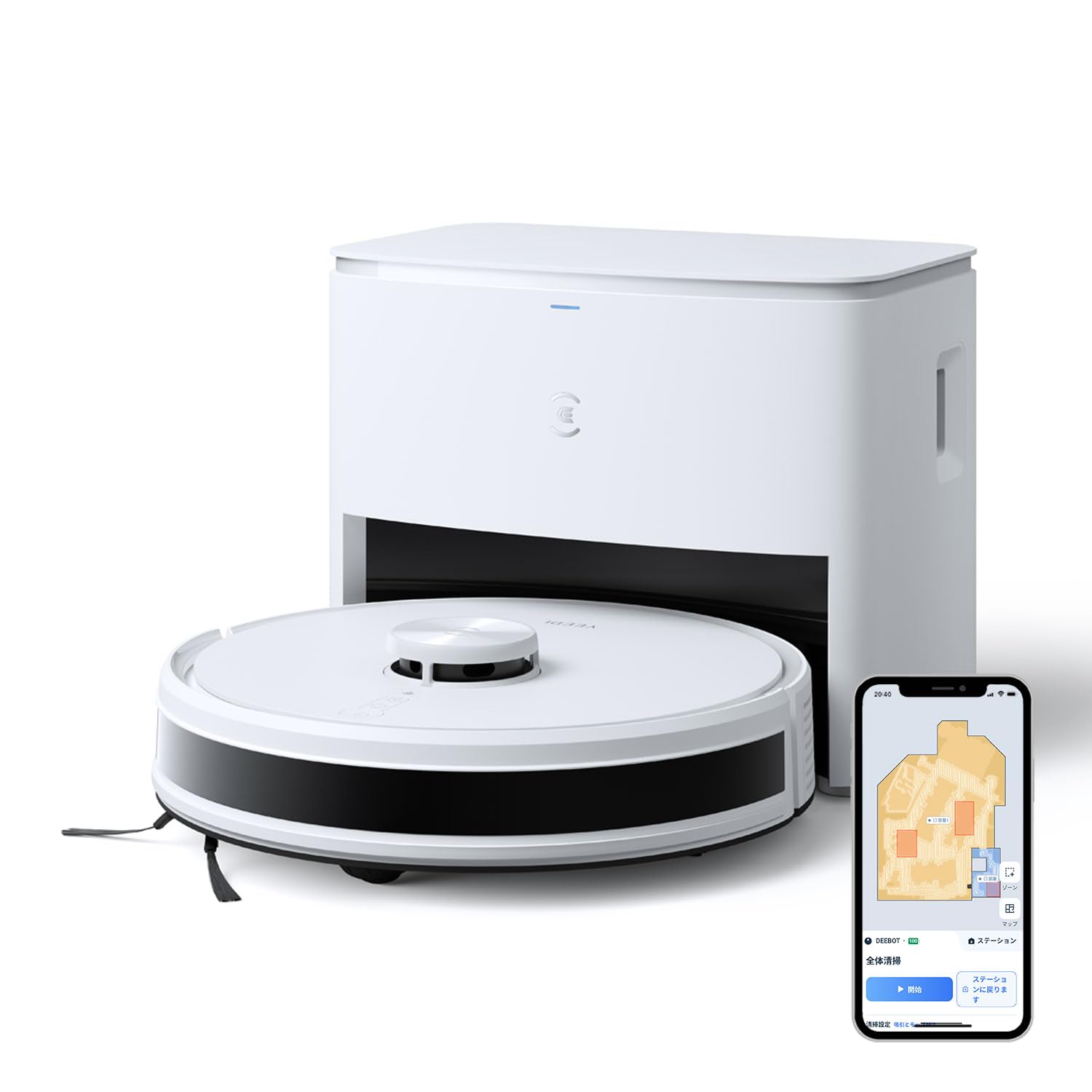 

ECOVACS DEEBOT Y1 PRO PLUS Робот-пилосос Робот-прибиральник Автоматичний збір сміття Вологе протирання Подвійне використання Безшумний дизайн 1 рік Виробник