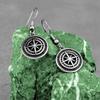 Stainless Steel Star Compass Earrings For Men and Women Fashion Hip Hop Biker Earrings Punk Charm Simple Jewelry Wholesale