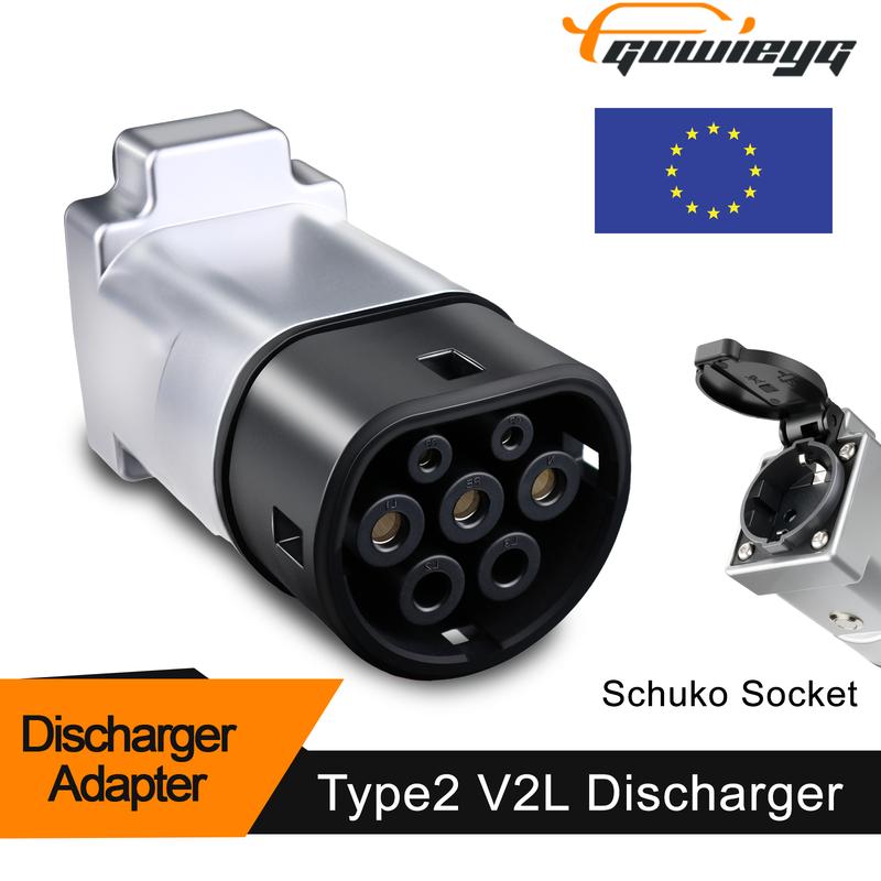 GUWIEYG V2L Discharger For Type2 Car Discharge EV Cable Adapter Support MG BYD RENAULT Discharge V2L Vehicle to Load Type 2 EU MG BYD