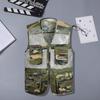 Men Work Vest Zipper Mesh Sleeveless Multiple Pockets V-neck Camping Thin Plus Size Tooling Waistcoat Male Garment