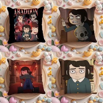 Haunted Anime H-Hotel Cushion Cover Home & Car Multi-Scene Pillow Cover - Reversible, Soft & Durable for Daily Use