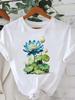 (Asian Size) T Shirt Tee Feather Trend Cute Top Clothing Fashion Women Casual Printed Lady Female Graphic  Short Sleeve T-shirts