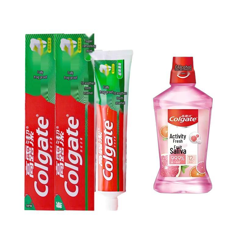 Набор Colgate против кариеса: зубная паста и ополаскиватель