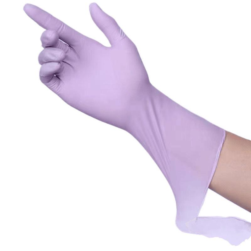 Extra dlouhé jednorázové nitrilové rukavice: Silný, Odolný, Potravinářský pro Kuchyň, Mytí Nádobí a Mytí Aut.