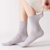 Female Spring and Autumn Pure Color Antibacterial Deodorant Sweat Absorption Anti Pilling Movement Tube Socks