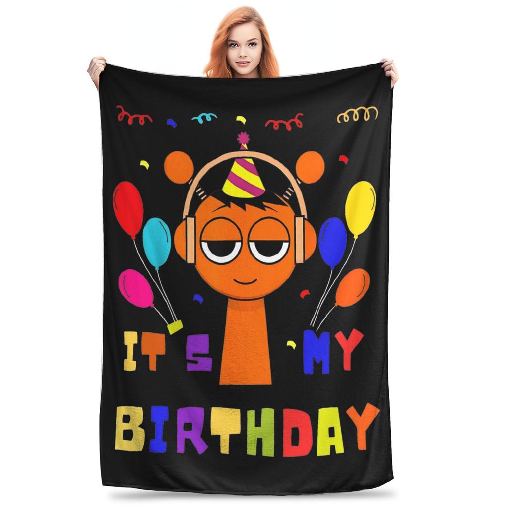 Incredibox Sprunki Game Blanket Fleece Spring/Autumn  Portable Warm Throw Blanket for Home Outdoor Plush Thin Quilt