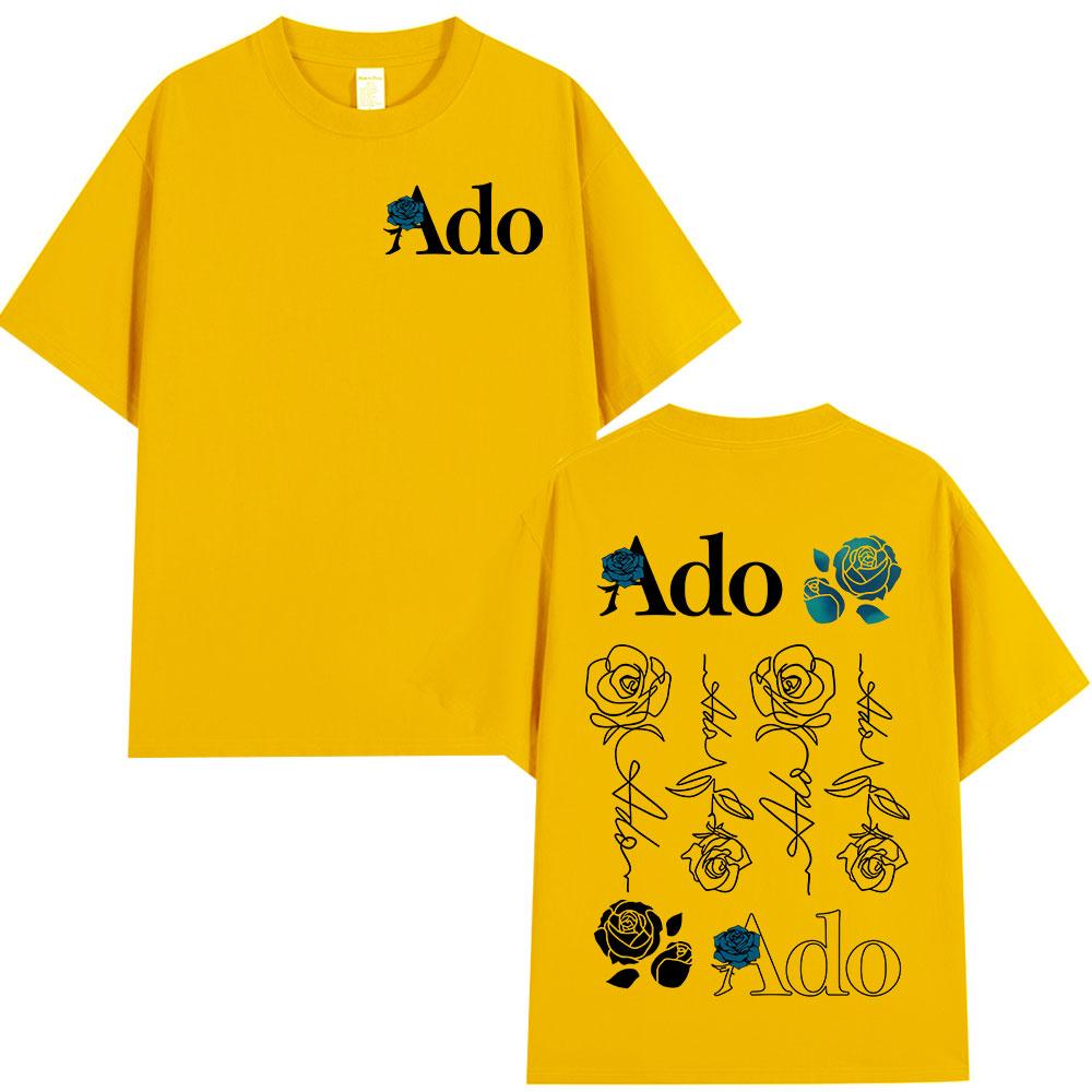 Ado 2025 World Tour Hibana Tričko Pánské Dámské Oblečení Módní Tričko Vysoce Kvalitní Bavlna Ležérní Krátký Rukáv Oversized Trička