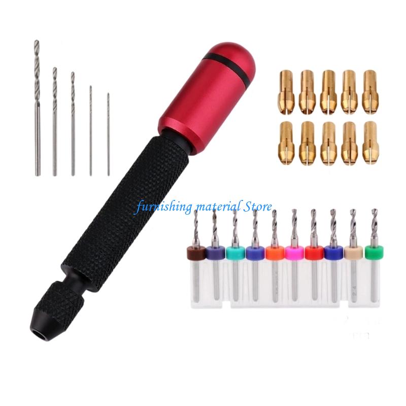 Y5GD Handheld Rotary Tool Set Hand Drill Bit With 7Pcs Twist Drills Bit 0.8-2.5Mm