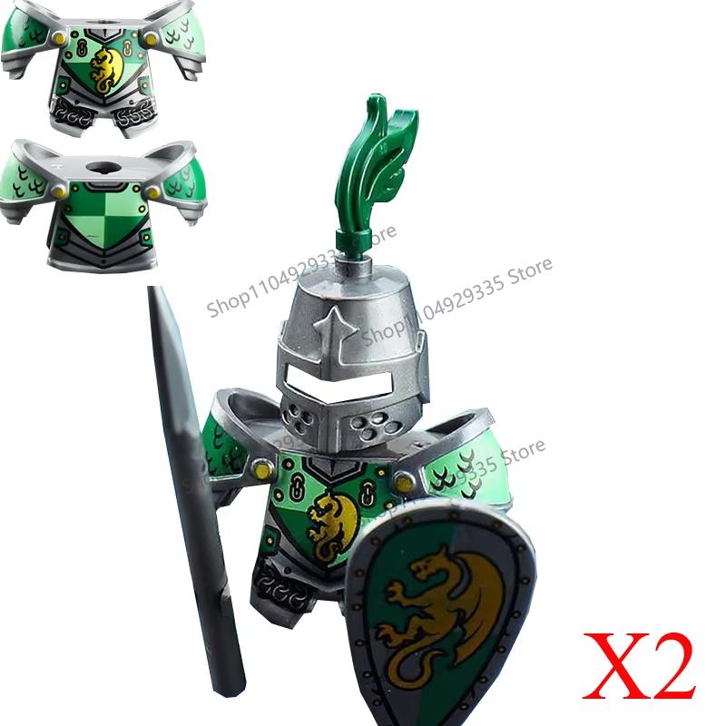 Figuras de Soldados Militares Medievales MOC Bloques de Construcción Castillo Águila Negra Lobo Pulpo Grifo Caballero Antiguo Armas Ladrillos Juguetes
