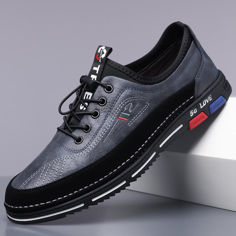 

2024 Весна и Осень Новые Мужские Повседневные Кожаные Туфли Кожаные Мужские Туфли Универсальные Модные Кожаные Туфли Мужские 45 Очень Большой Размер 50 49