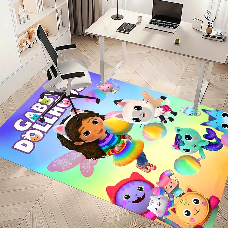 Gabby's Dollhouse2 Printed Absorbent Washable Carpet, Non-Slip Bathroom Mats, Kitchen Rugs, Yoga Mat,Living Room Entrance, Camping Picnic Rugs