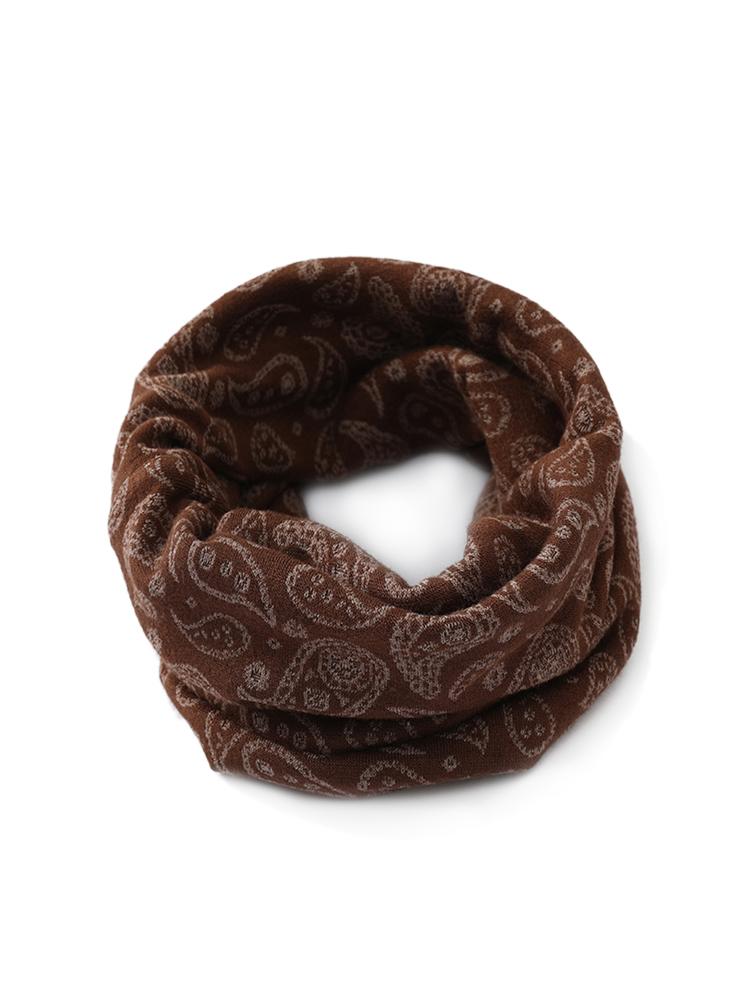 Thick Pure Cotton Paisley Snood Neck Gaiter Winter Double Layers Unisex Tube Scarf Neck Warmer Cowl Collar Loop Outdoor Skiing
