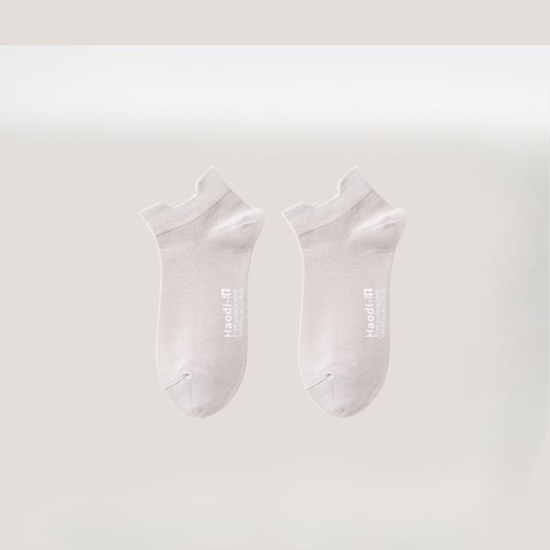 Summer Pure Cotton Shallow-mouthed Anti-pilling Invisible Socks That Won't Fall Off and Summer Thin Solid-colored Women's Boat Socks