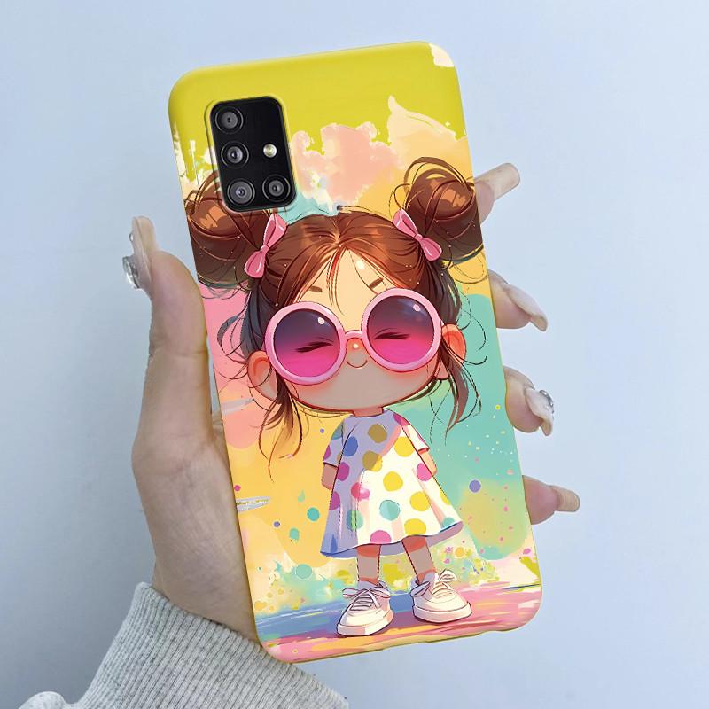 For Samsung Galaxy A51 A71 5G Phone Case Butterfly Girl Soft Silicone TPU Back Housing SM-A516B A516N A516V A716V A716U Covers