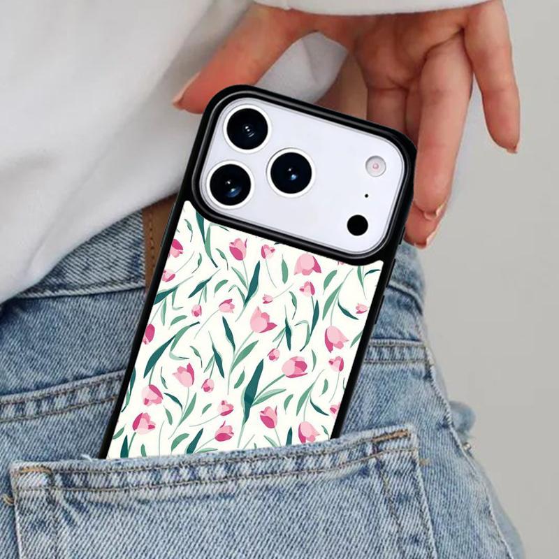 Tulips Flower Spring Phone Case for iPhone 17ProMax 12 13 14 15 16e 17 Pro Max Plus Air Cover