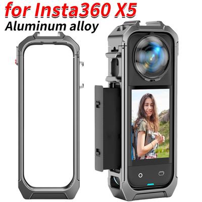 Protective Case Aluminum Alloy Action Camera Frame Magnetic Quick Release Expansion Bracket for Insta360 X5 Action Camera