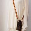 New Phone Chain Accessory Detachable Parts Beige Crossbody Resin Cute Strap Mobile Phone Case Chains Acrylic Shoulder Lanyard Hanging Chain