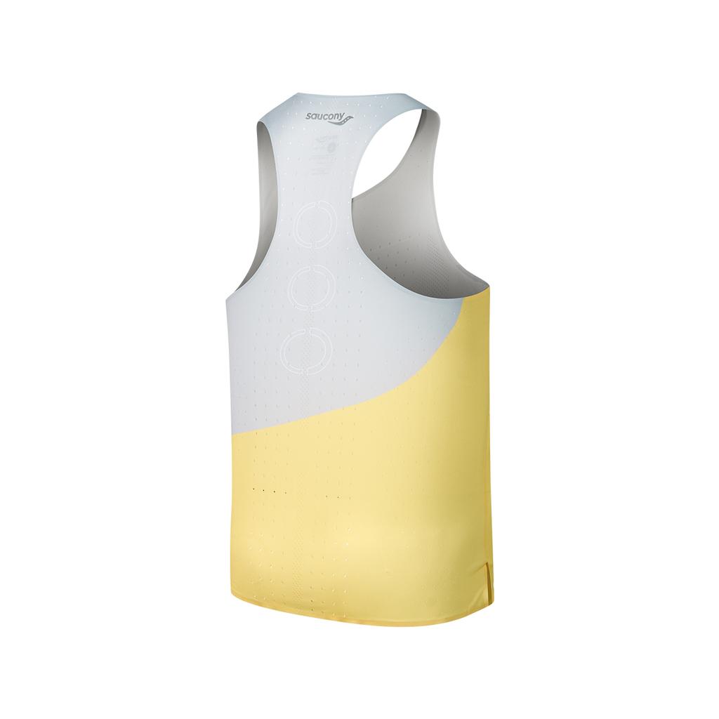 SAUCONY Running Training Series Minimalist Fashion Color Block Single Layer Tank Top Unisex Tops Orange Yellow Gray SA2259TK01T-PR220