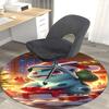 1pc Christmas Santa Cap Bulbasaur Anime Design Round Carpet - Office Chair Mat, Non-Slip Rug for Home Decor, Living Room