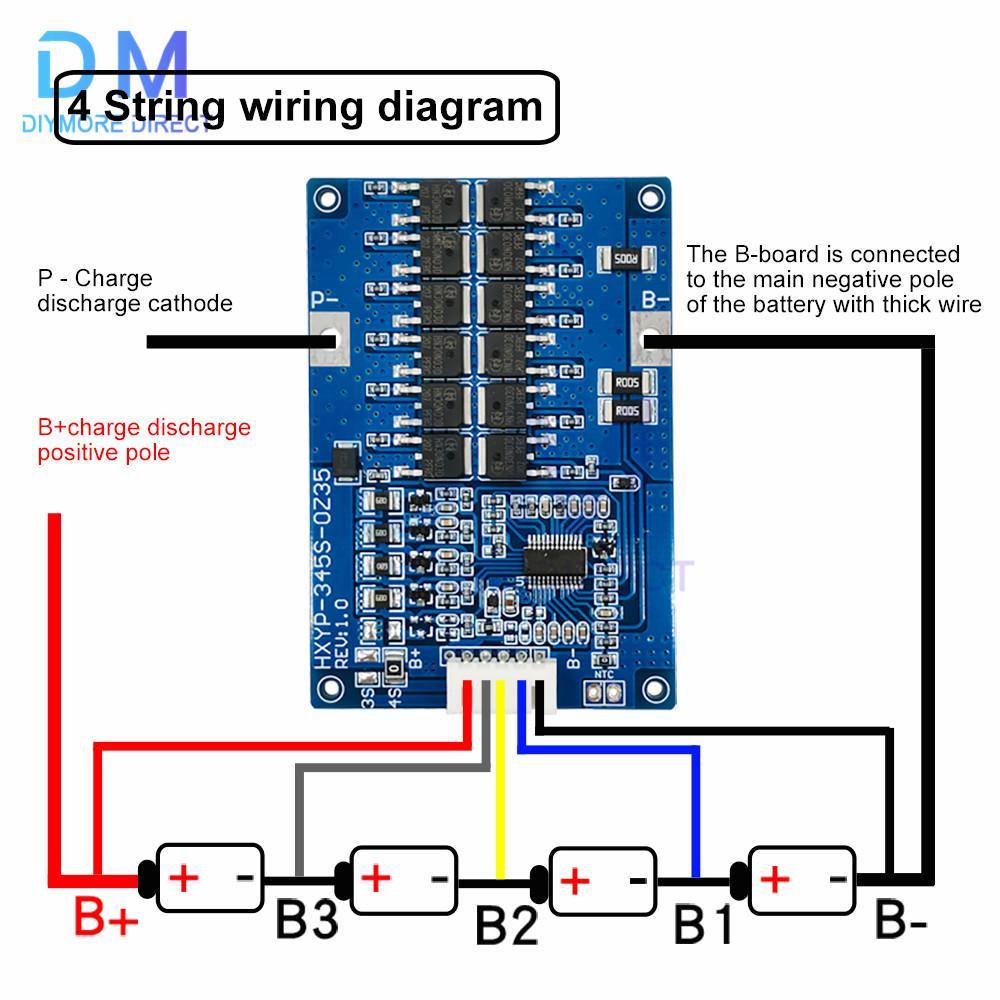 

3/4/5S 35A Li-ion Літієва Батарея BMS 18650 Зарядний Пристрій Захист 12.6V 16.8V 21V Захист З Контролем Температури Радіатор