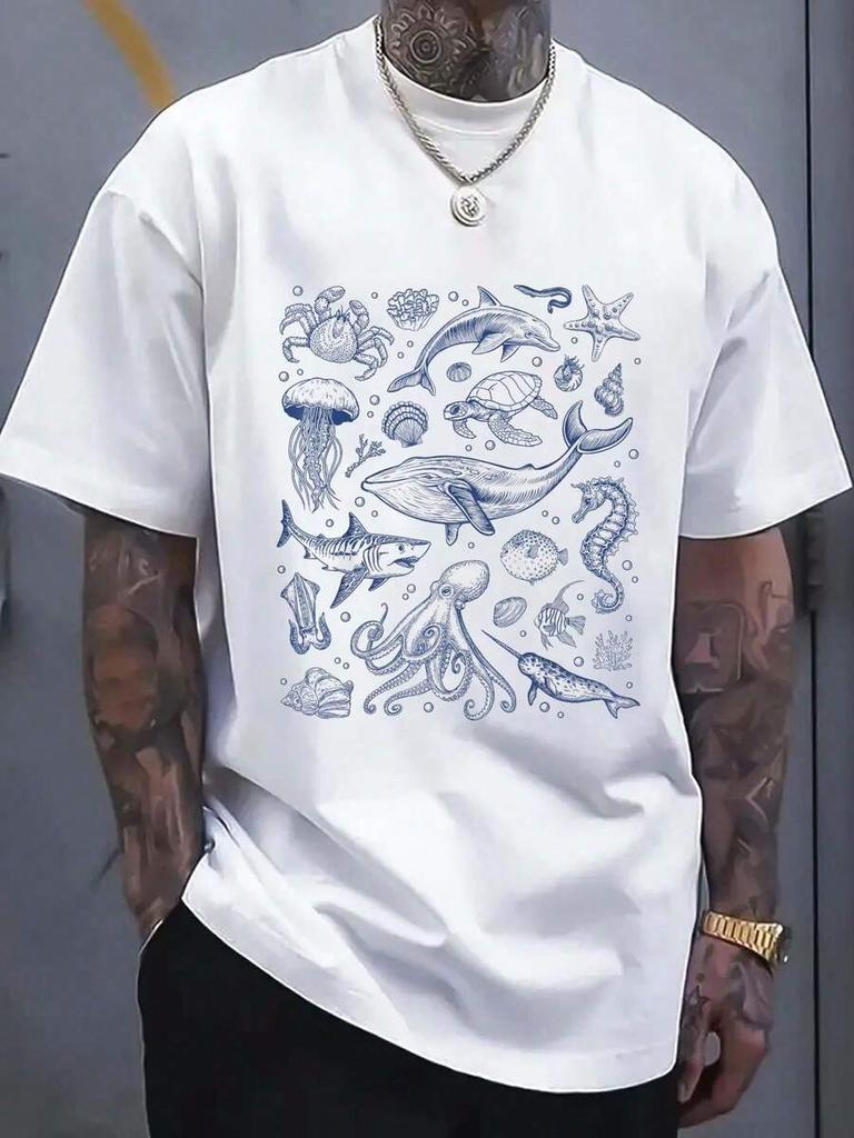 Ocean Life Sea Aesthetic Dolphin Beach 90s Vintage Graphic Unisex T-Shirt