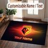Custom Rug Watford FC Pattern Print Name Text Soft Non‑Slip Floor Carpet for Home Indoor Decoration