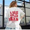 Western Style Fashion Casual Loose Letters Print Short sleeve T-shirt Top Printed Letter T Shirt