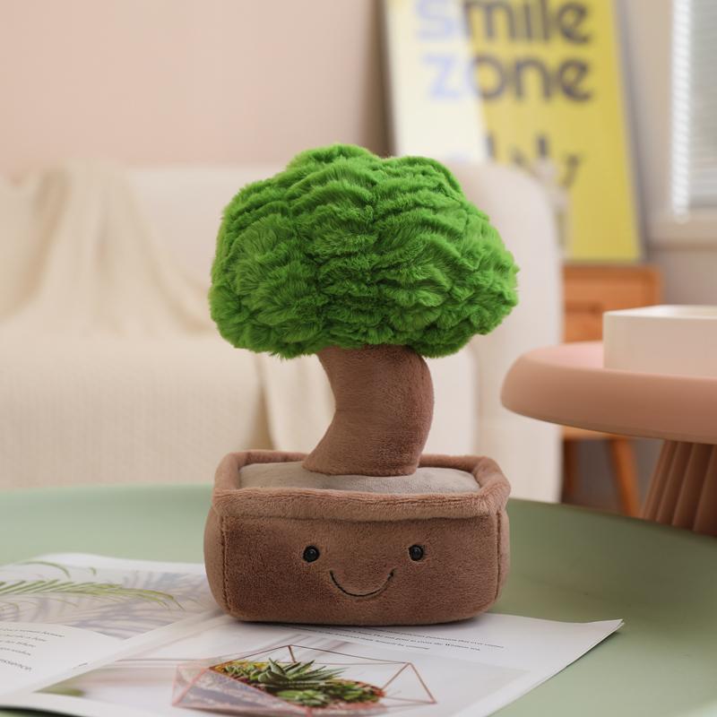 Fun Pot Series Plush Lucky Bamboo/Dragon Beard Tree Plants Stuffed Plushies Toys Soft Decor Doll Money Tree Potted Pillow