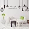 Black Chandelier Wall Sticker Self Adhesive Waterproof Decal for Living Room Bedroom TV Sofa Background Wall Decor