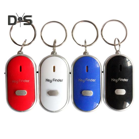 2Pcs Key Finder Keychain Whistle Remote Control Flashing Key Tracker Device Portable Waterproof Anti-lost Key Ring Holder