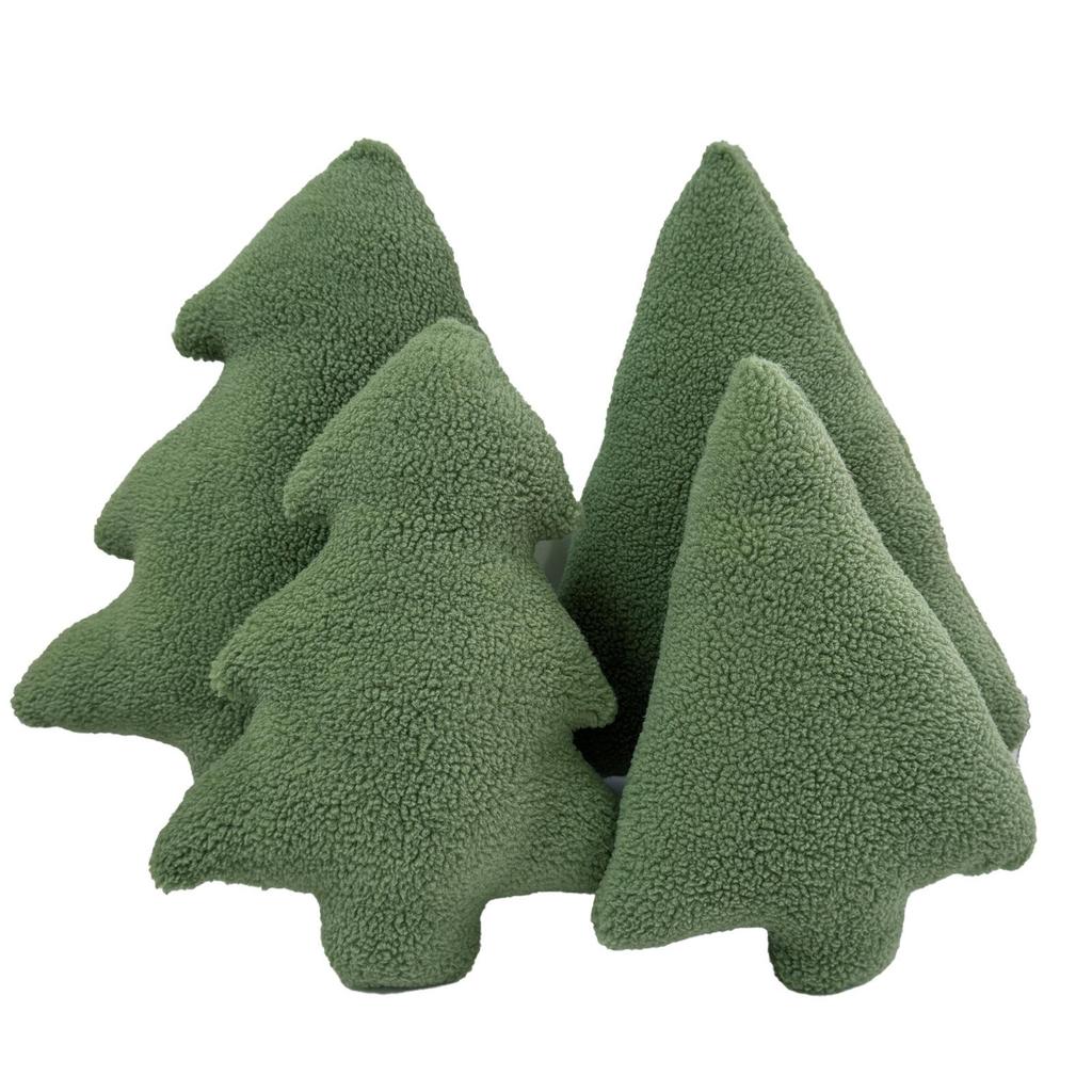 Christmas Tree Pillow ,Decorative Throw Green Cushion Soft Plush Cute Xmas for Nursery
