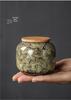 Small Sealed Japanese Ceramic Tea Can for Home Use: Ideal for Tie Guan Yin, Pu'er, and Herbs