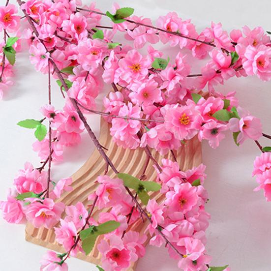 Artificial Flowers Adjustable Height Curvature Silk Plum Blossom Stems Fake Flower with Iron Wire Wedding Home Decor