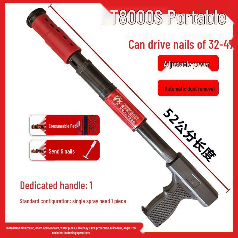 Multi-Function Silent Nail Gun for Woodworking and Cement with Adjustable Settings