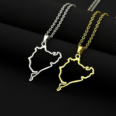 Κολιέ με μενταγιόν από ανοξείδωτο ατσάλι Nürburgring Racing - Αξεσουάρ στυλ γερμανικού αυτοκινήτου
