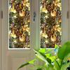 Double-sided Colored Window Privacy Film, Stained Glass Decorative Static Cling, Removable Laser Sun Blocking Vinyl Covering