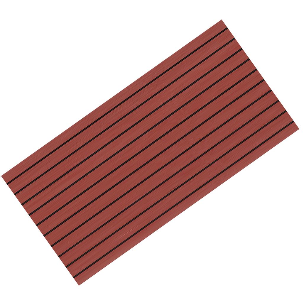 Boat Marine RV Flooring Mat EVA Foam AntiSlip Decking Sheet 240x60cm94.5x23.6in(Dark Brown Black )
