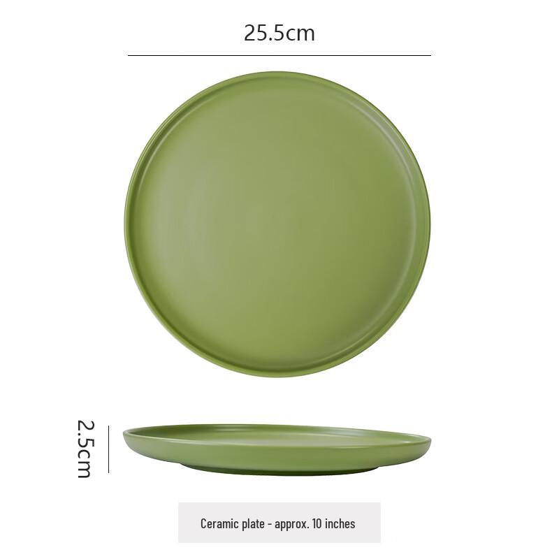 Abay Round Ceramic Dinner Plate Set