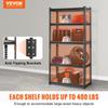 Storage Shelving Unit, 5-Tier Adjustable, 2000 Lbs Capacity, Heavy Duty Garage Shelves Metal Organizer Utility Rack, Black, 30" L X 12" W X 60" H for