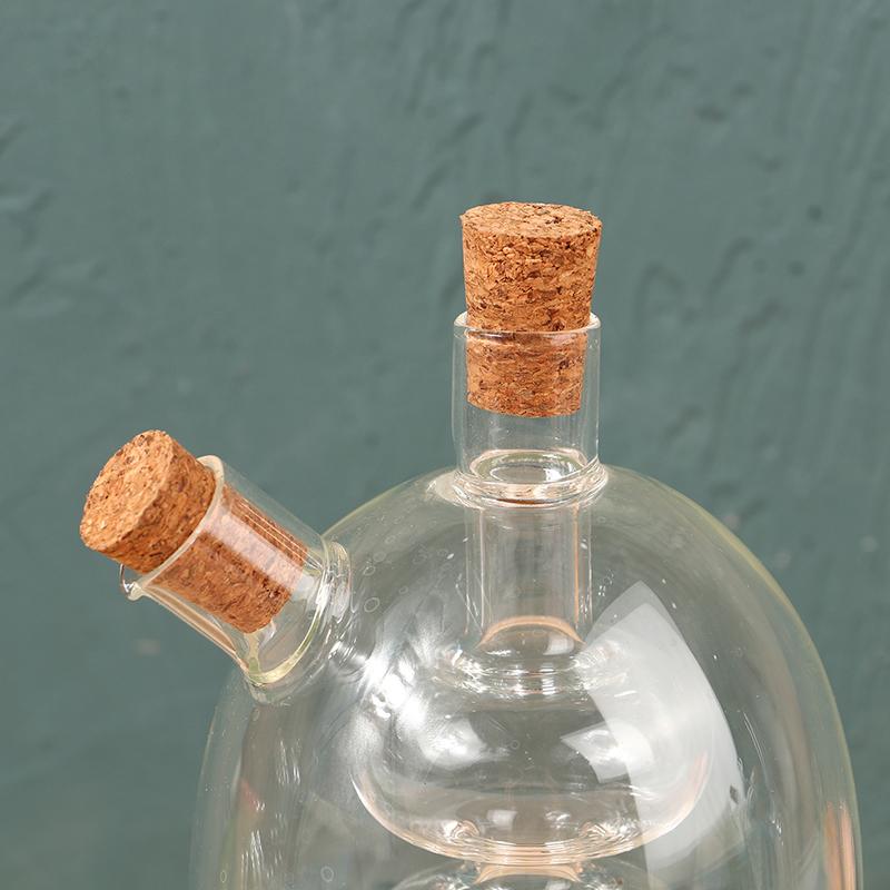 1 szt. 2 w 1 dwuwarstwowa butelka sos olej ocet szklana butelka przyprawy uszczelnione kuchenne butelki do przechowywania słoiki kuchenne narzędzia