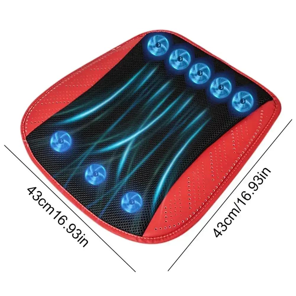 Nová letní chladivá a prodyšná podložka na sedadlo do auta s odvodem tepla Domácí USB ventilátor Potah na sedadlo do auta pro chlazení Zr