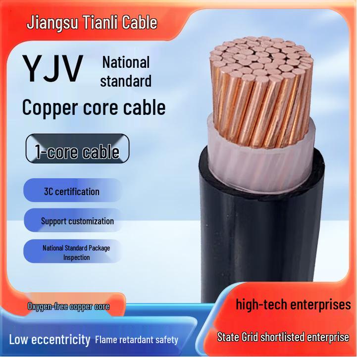 Oxygen-Free Copper Flame Retardant Single Core Steel Armored YJV Power Cable with PVC Insulation